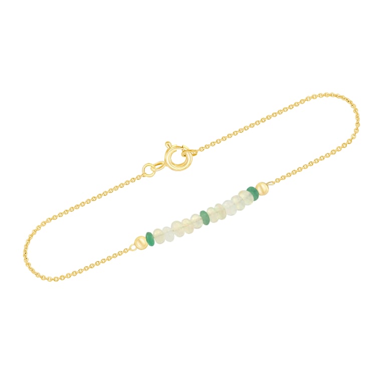 Opálový náramok so smaragdmi
