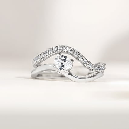 Romantický zásnubný set prsteňov s lab-grown diamantmi Thea