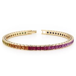 Elegantný strieborný náramok so zafírmi Kyril