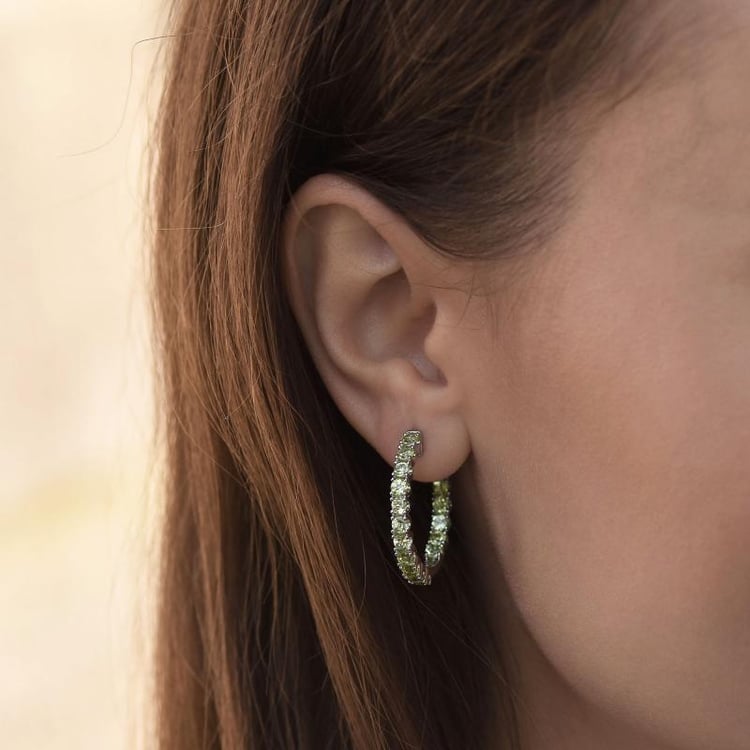 Olivínové kruhové náušnice 35717