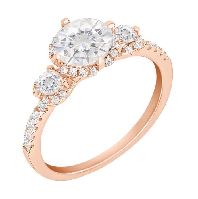 Zlatý zásnubný prsteň s diamantmi 59296