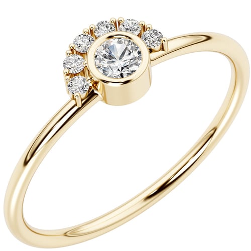 Half halo prsteň s lab-grown diamantmi Jorg