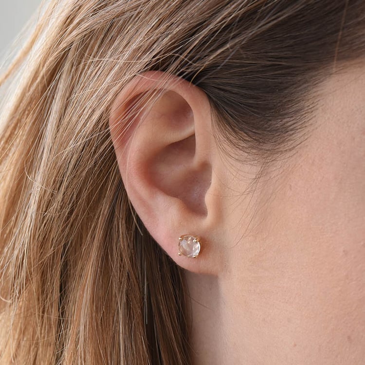 Zlaté náušnice s ruženinmi 79942