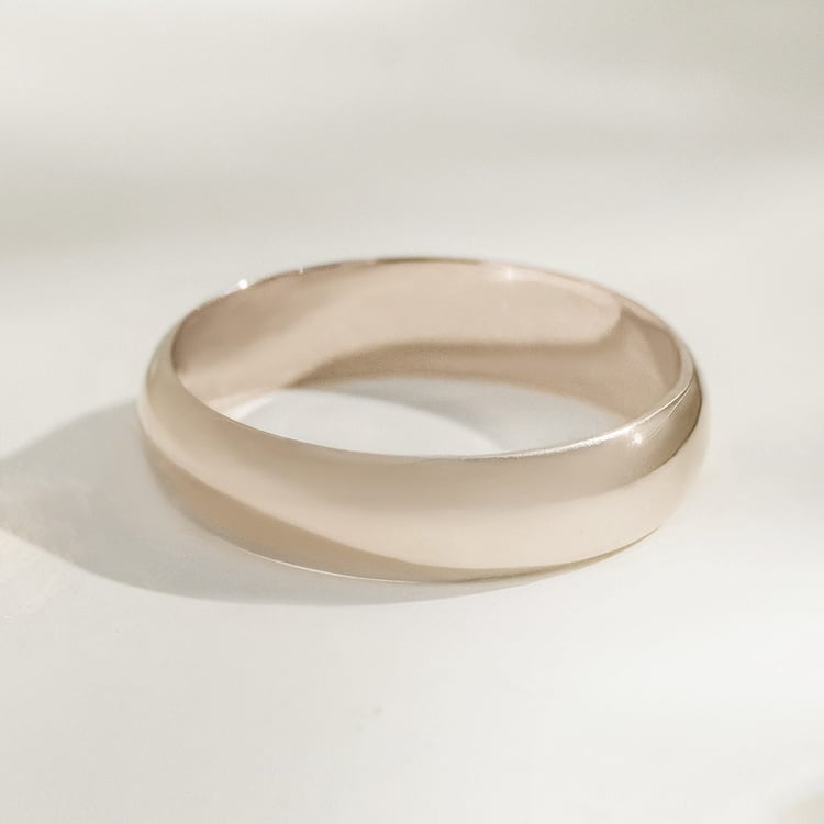 Pologuľaté svadobné prstene zo zlata vo farbe hazelnut Amma 166280