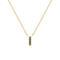 Zlatý náhrdelník s čiernymi diamantmi Maxen