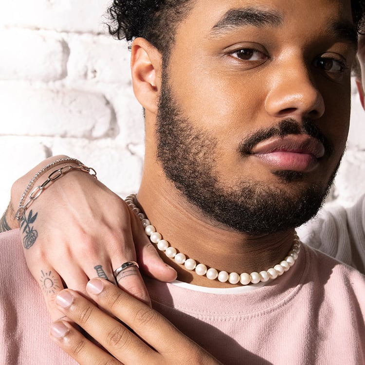 Zlatý perlový náhrdelník Porter 115913