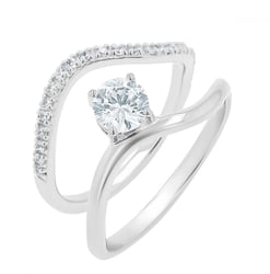 Romantický zásnubný set prsteňov s diamantmi Maryna