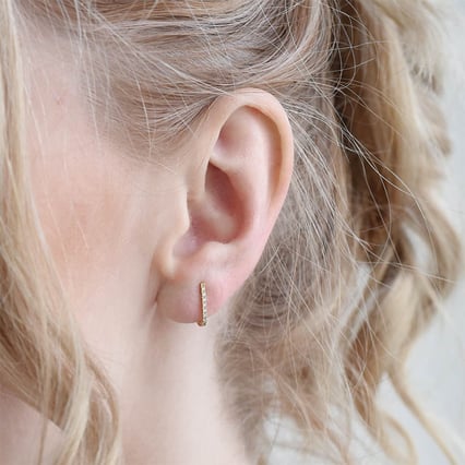 Minimalistické náušnice s lab-grown diamantmi Passang