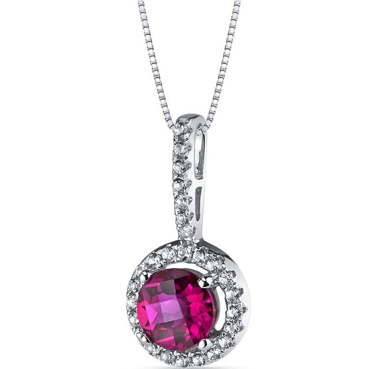 Rubínový prívesok zo zlata zdobený topásmi Colle