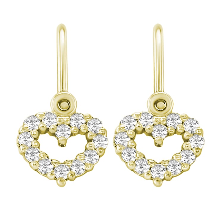 Zlaté detské náušnice s diamanty