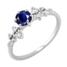 Zásnubný prsteň so zafírom a diamantmi Olha