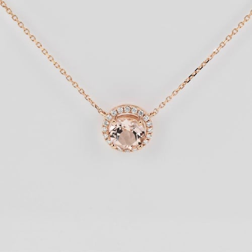 Náhrdelník s 1.5ct morganitom a diamantmi Parviz