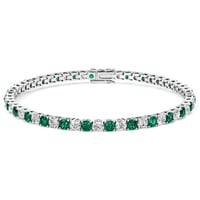 Tenisový náramok s lab-grown smaragdmi a diamantmi Vekic
