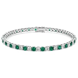 Tenisový náramok s lab-grown smaragdmi a diamantmi Vekic