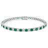 Tenisový náramok s lab-grown smaragdmi a diamantmi Vekic