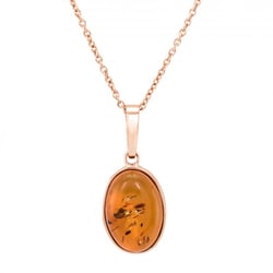 Zlatý prívesok s jantárom Habor