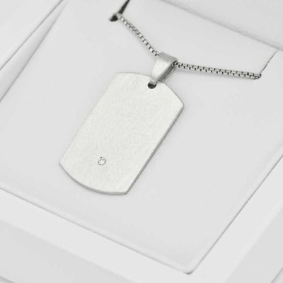 Prívesok z bieleho zlata s diamantom