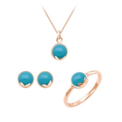 Zlatý set šperkov s tyrkysmi Lizbeth