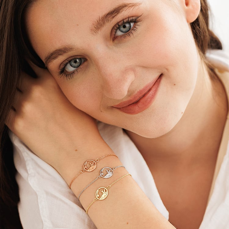 Strieborný vykrojený náramok s líškou Malý princ 157543