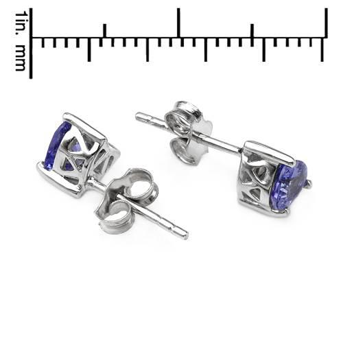 Tanzanitové náušnice srdce 947