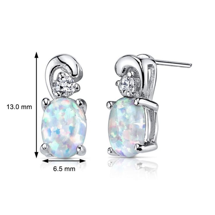 Opálové náušnice zo striebra 2789