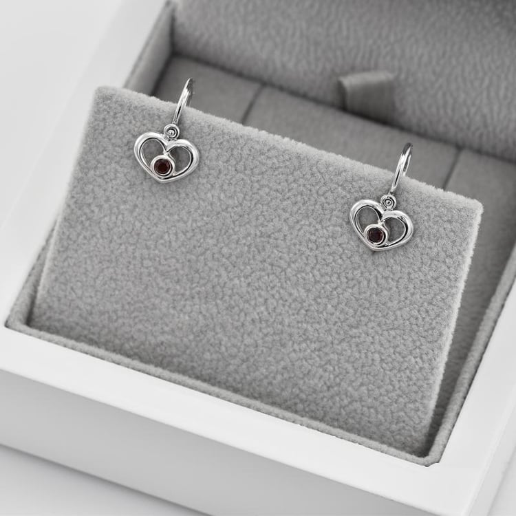 Náušnice s granátmi 41553