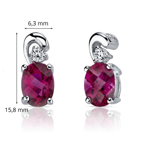 Náušnice s rubínom Camelia 7126