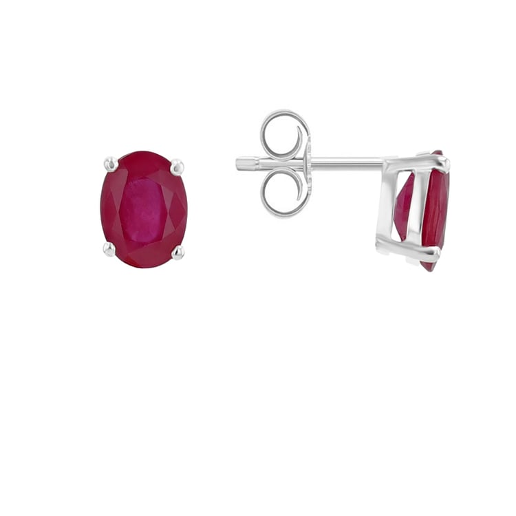 Rubínové náušnice z 18k zlata Nasia 117208