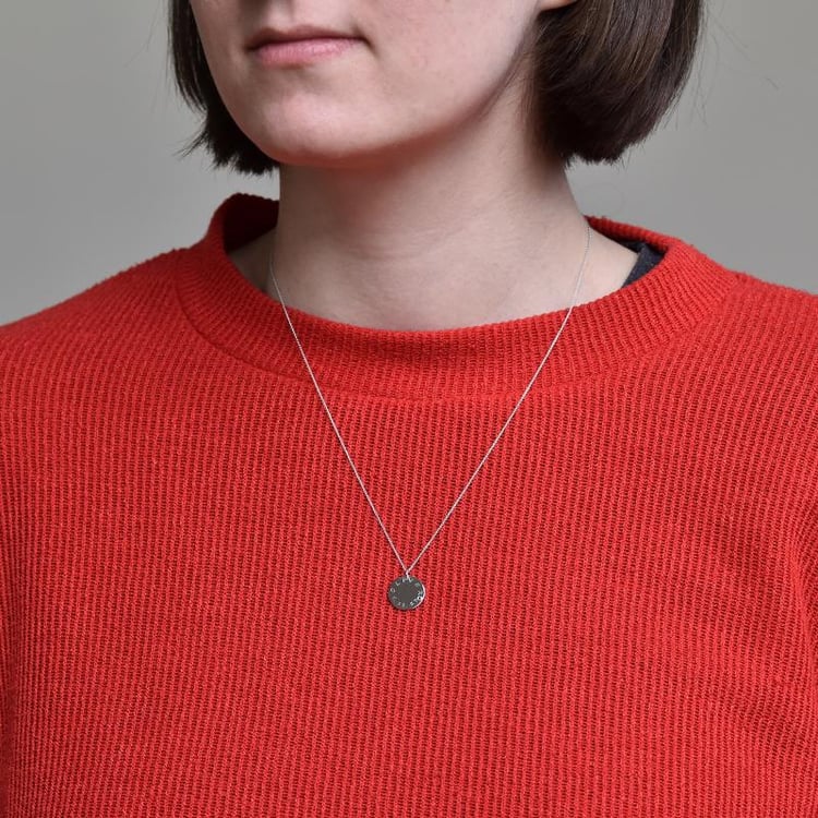 Platinový náhrdelník s diamantom 70425