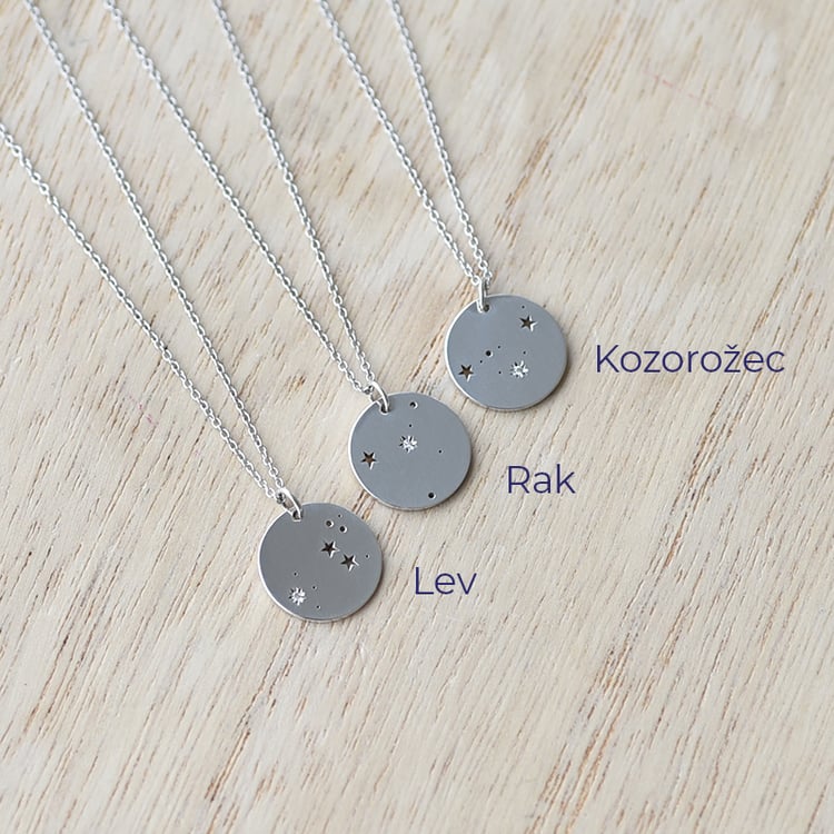 Platinový prívesok so súhvezdím a diamantom Meri 70617