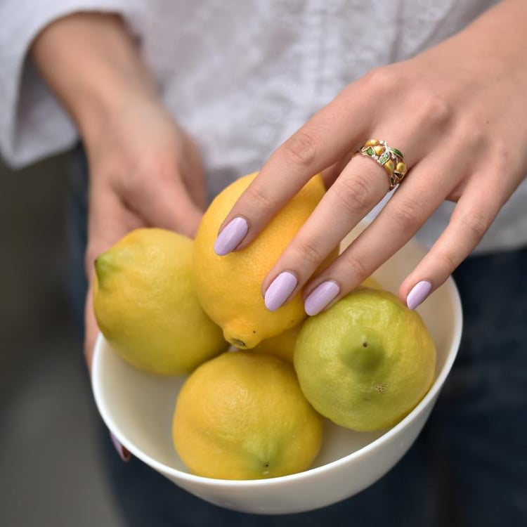 Prsteň s enamelom a citrónmi 43553