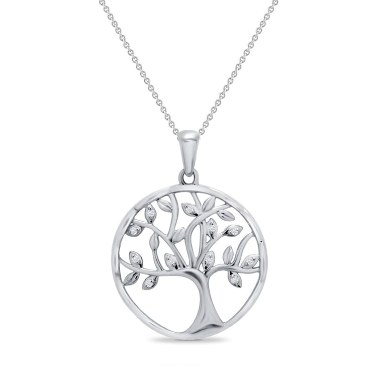 Strieborný strom života s lab-grown diamantmi Evanthe