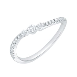 Zvlnený zlatý prsteň s lab-grown diamantmi Mikael