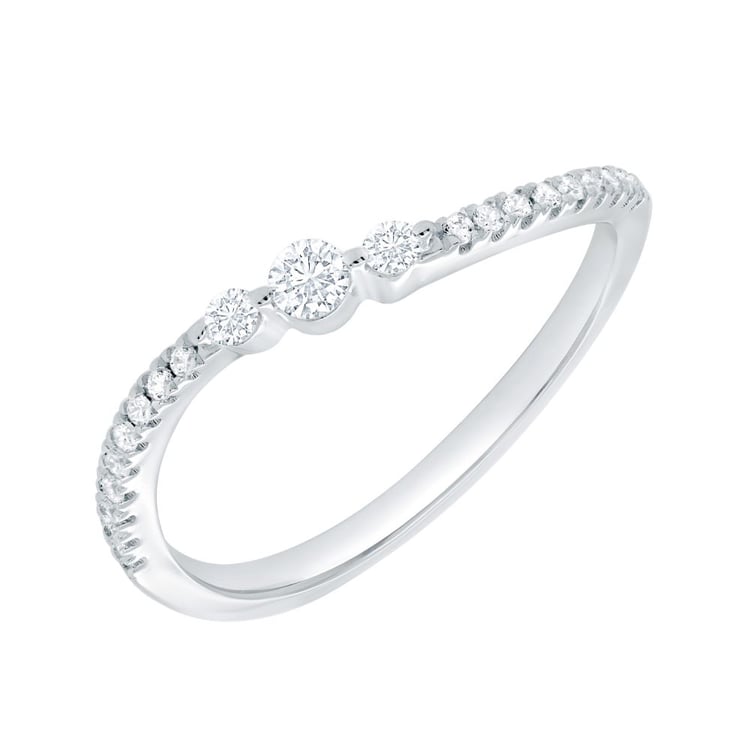 Zvlnený zlatý prsteň s lab-grown diamantmi Mikael