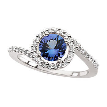 Tanzanitový zlatý prsteň 53124