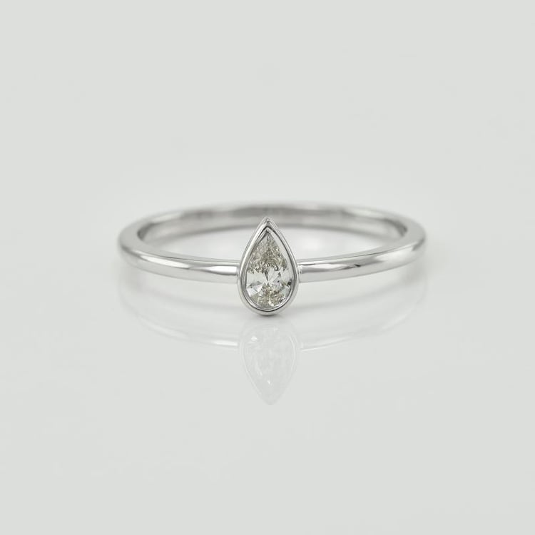 Prsteň s pear diamantom zo zlata 22455