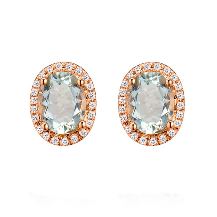 Zlaté ametystové náušnice s diamantmi Rena