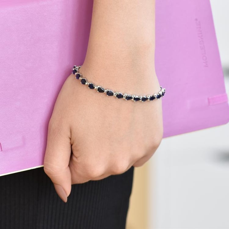 Pôvabný strieborný náramok 30826