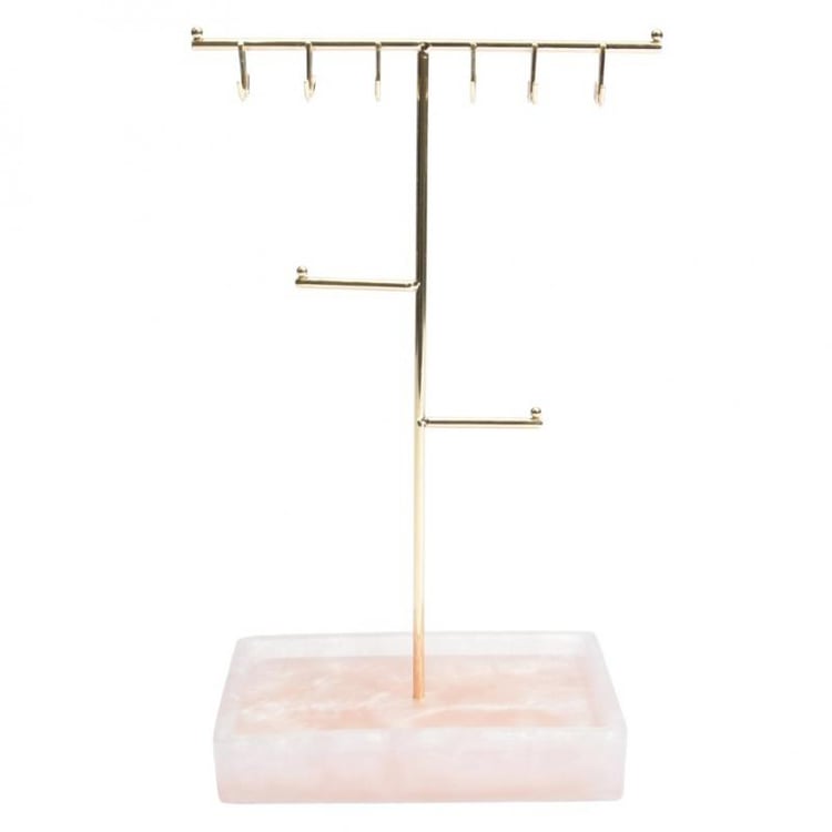 Veľký stojanček na šperky s ružovým quartz podstavcom Atlanta 40958