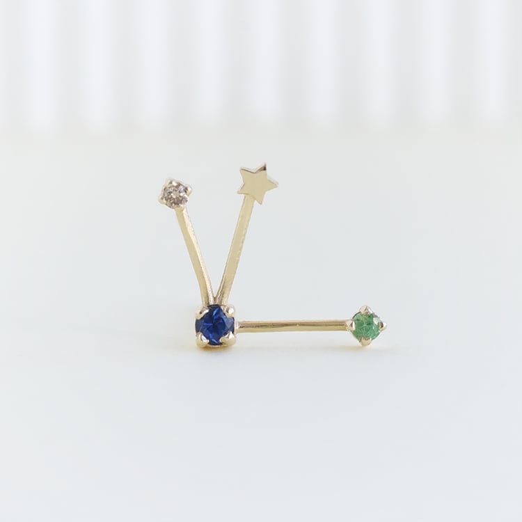 Náušnica so znamením zverokruhu Taurus 95202