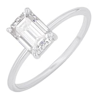 Zásnubný prsteň s výberom písmen a emerald lab-grown diamantom Olson