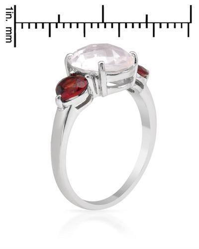 Granátový prsteň s krištáľom 921