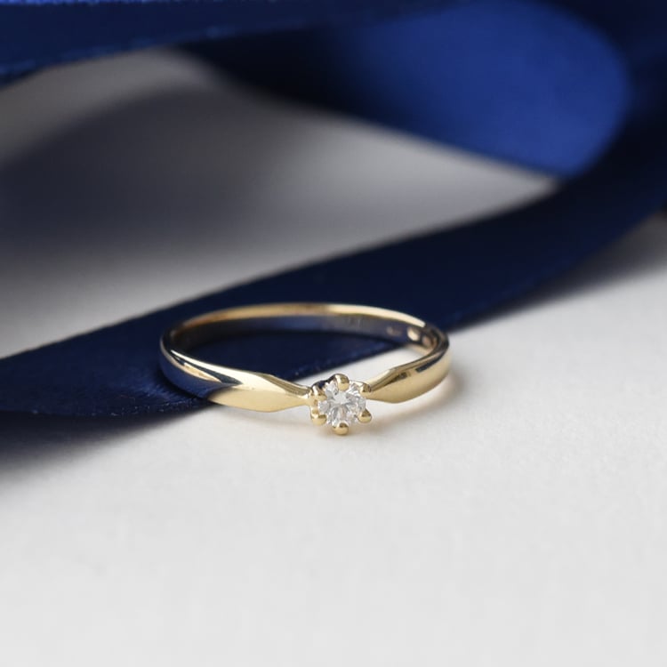 Zlatý zásnubný prsteň 78442