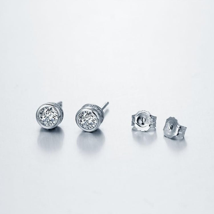 Napichovacie strieborné náušnice Breana 7462