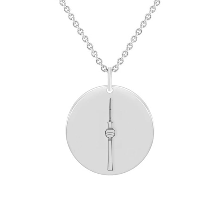 Personalizovaný strieborný prívesok Berlínska televízna veža 131186