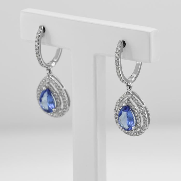 Náušnice s tanzanitmi 9792
