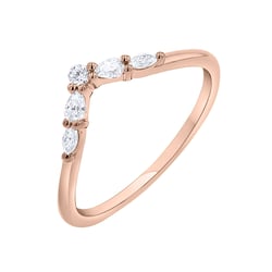 Vykrojený prsteň s round, pear a marquise diamantmi Craig