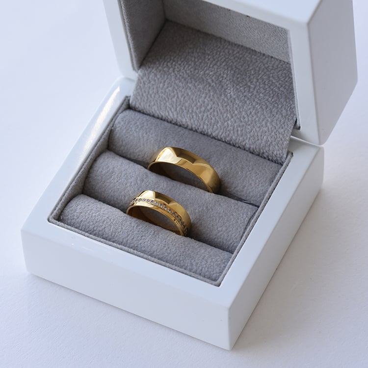 Dámská eternity a pánská svadobná obrúčka 63306