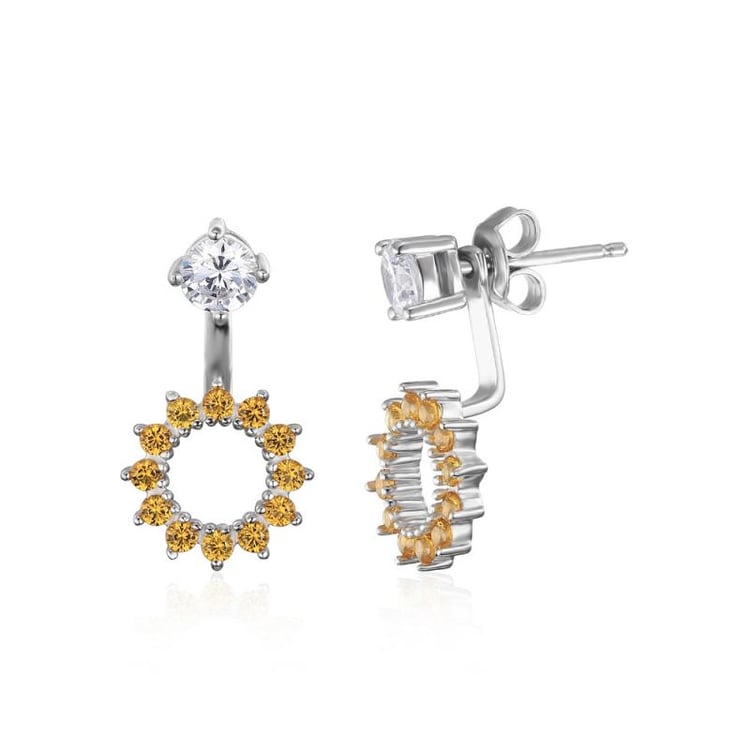 Zafírové strieborné náušnice 20566