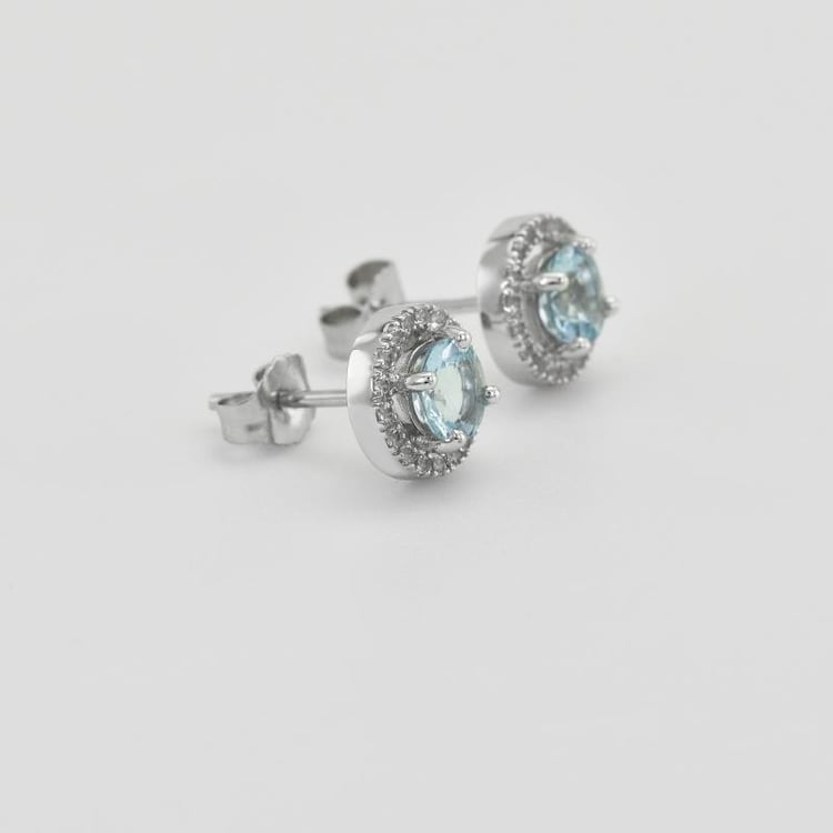 Akvamaríny a topásy v náušniciach 38478